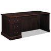 HON94284LNN - 94000 Series "L" Workstation Desk for Return on Right, 66" x 30" x 29.5", Mahogany