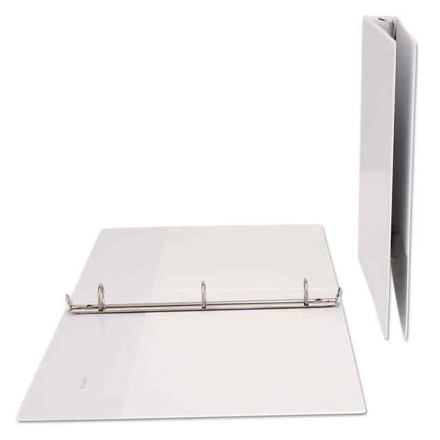 Basics 3-Ring Binder, 1 Inch - White, 4-Pack