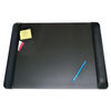 AOP413841 - Executive Desk Pad with Antimicrobial Protection, Leather-Like Side Panels, 24 x 19, Black