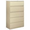 HON895LL - 800 Series Five-Drawer Lateral File, Roll-Out/Posting Shelves, 42w x 67h, Putty