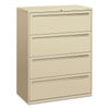 HON794LL - Brigade 700 Series Lateral File, 4 Legal/Letter-Size File Drawers, Putty, 42" x 18" x 52.5"