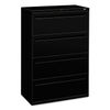 HON784LP - Brigade 700 Series Lateral File, 4 Legal/Letter-Size File Drawers, Black, 36" x 18" x 52.5"