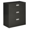 HON683LS - Brigade 600 Series Lateral File, 3 Legal/Letter-Size File Drawers, Charcoal, 36" x 18" x 39.13"