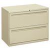 HON782LL - Brigade 700 Series Lateral File, 2 Legal/Letter-Size File Drawers, Putty, 36" x 18" x 28"