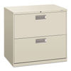 HON672LQ - Brigade 600 Series Lateral File, 2 Legal/Letter-Size File Drawers, Light Gray, 30" x 18" x 28"