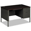 HONP3251RNS - Metro Classic Series Right Pedestal Desk, 48" x 30" x 29.5", Mahogany/Charcoal