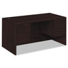 HON10573NN - 10500 Series Double 3/4-Height Pedestal Desk, Left and Right: Box/File, 60" x 30" x 29.5", Mahogany