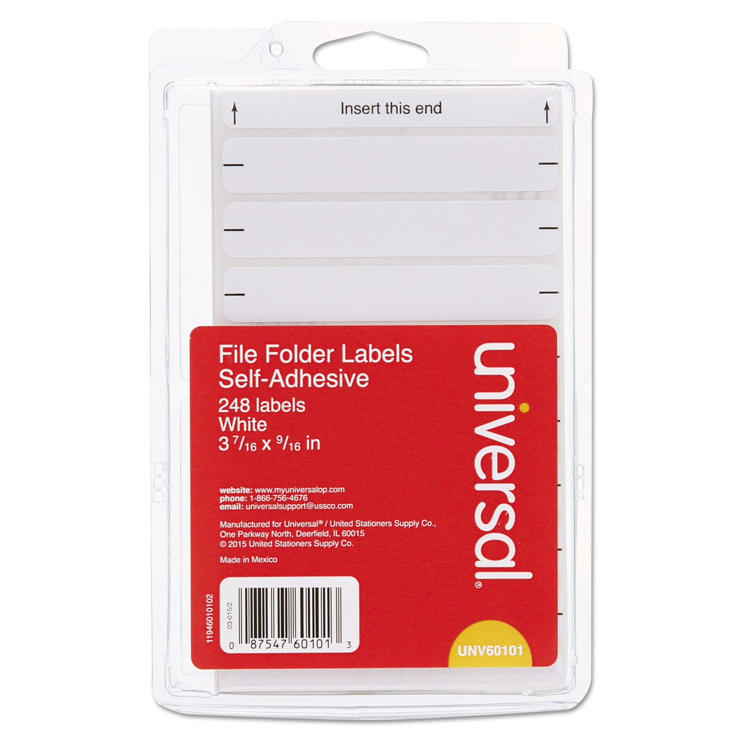 Universal Home Office 9 16 X 3 1 2 Blue File Folder Labels Pack Of