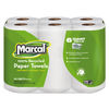 MRC6181PK - 100% Premium Recycled Kitchen Roll Towels, 2-Ply, 11 x 5.5, White, 140/Roll, 6 Rolls/Pack