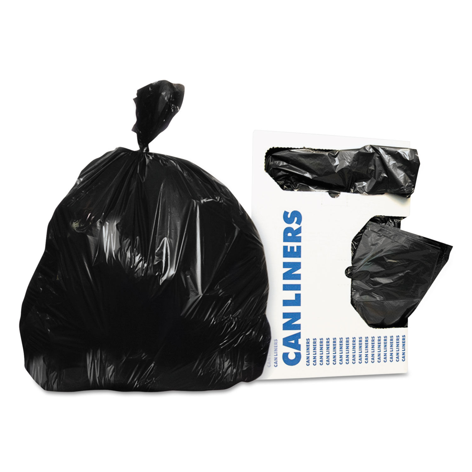 24 in. W x 23 in. H 8 Gal. 1.2 mil Black Trash Bags (500- Count)