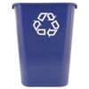 RCP295773BE - Deskside Recycling Container with Symbol, Large, 41.25 qt, Plastic, Blue