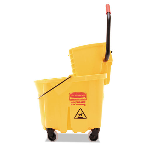 5 Gallon Mini Mop Bucket w/Wringer Combo Commercial Rolling Cleaning Cart  Yellow