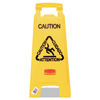 RCP611200YW - Multilingual "Caution" Floor Sign,  11 x 12 x 25, Bright Yellow