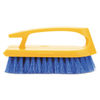 RCP6482COB - Iron-Shaped Handle Scrub Brush, Blue Polypropylene Bristles, 6" Brush, 6" Yellow Plastic Handle