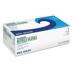 BWK380LBX - Disposable General-Purpose Nitrile Gloves, Large, Blue, 100/Box