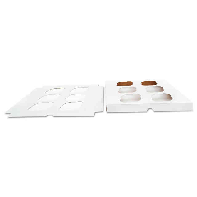 Cupcake Holder Inserts, 12-Cupcake Holder, 9.88 x 13.88 x 0.88, White/Kraft, Paper, 200/Carton Cupcake Holder Inserts, 12-Cupcake Holder, 9.88 x 13.88 x 0.88, White/Kraft, Paper, 200/Carton