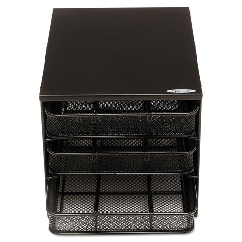 Double Supply Organizer, 11-Compartment, 6 1/2w X 4 3/4d X 5 3/4h, Black