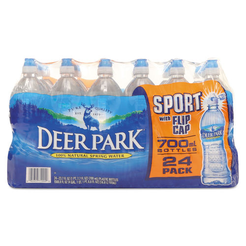 Deer Park Natural Spring Water, 8 oz Bottle, 48 Bottles-carton