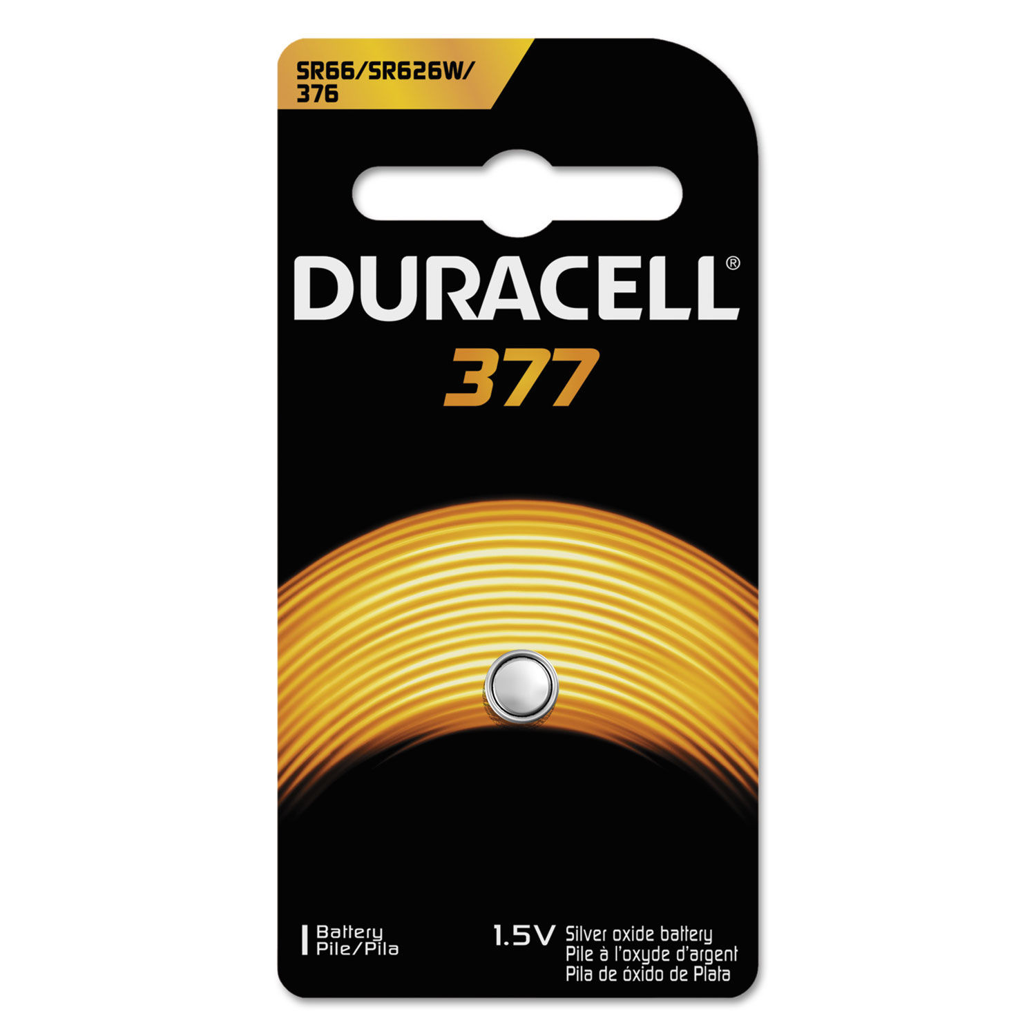 Pile DURACELL Oxyde d'argent 376/377, 1 unité