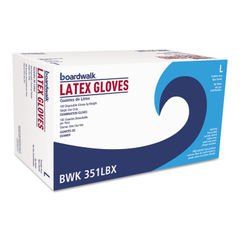 BWK351LBX - Powder-Free Latex Exam Gloves, Large, Natural, 4 4/5 mil, 100/Box