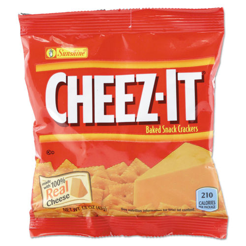 Cheez It Baked Snack Crackers Original Flavor 1.5 Oz Bags Box Of 45 -  Office Depot