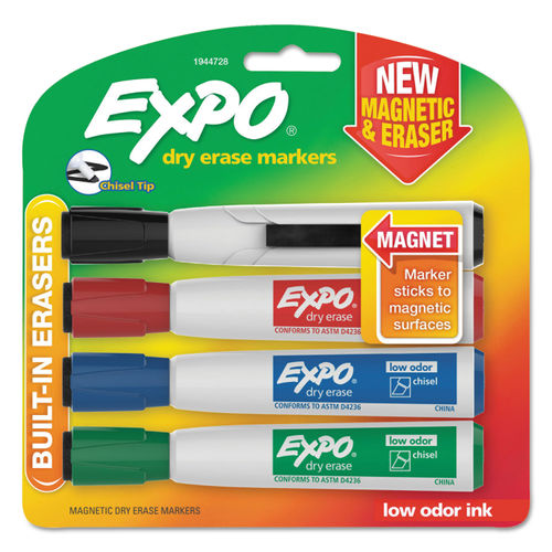 Dry Erase Whiteboard Markers - Assorted Pack Of 4