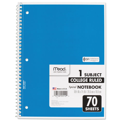 Blank Spiral Notebook, 3-Pack, Soft Cover, Sketch Book, 100 Pages / 50  Sheets, 7