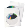 QUA77203 - Tech-No-Tear Poly/Paper CD/DVD Sleeves, 1 Disc Capacity, White, 100/Box