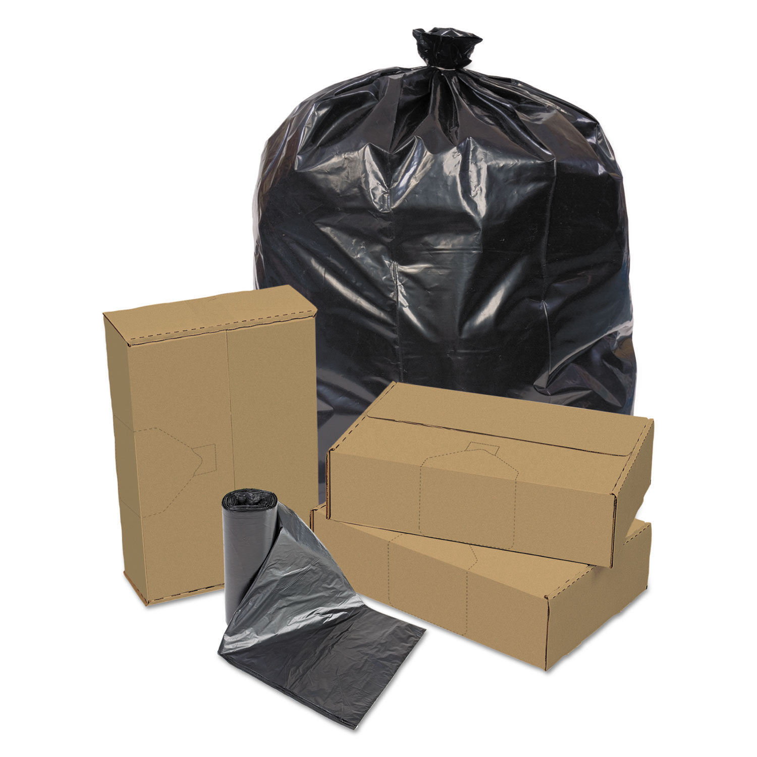 Walking Can Boardwalk® 45 Gal Trash Bags Mil Low Density