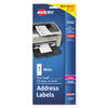 AVE2160 - Mini-Sheets Mailing Labels, Inkjet/Laser Printers, 1 x 2.63, White, 8/Sheet, 25 Sheets/Pack