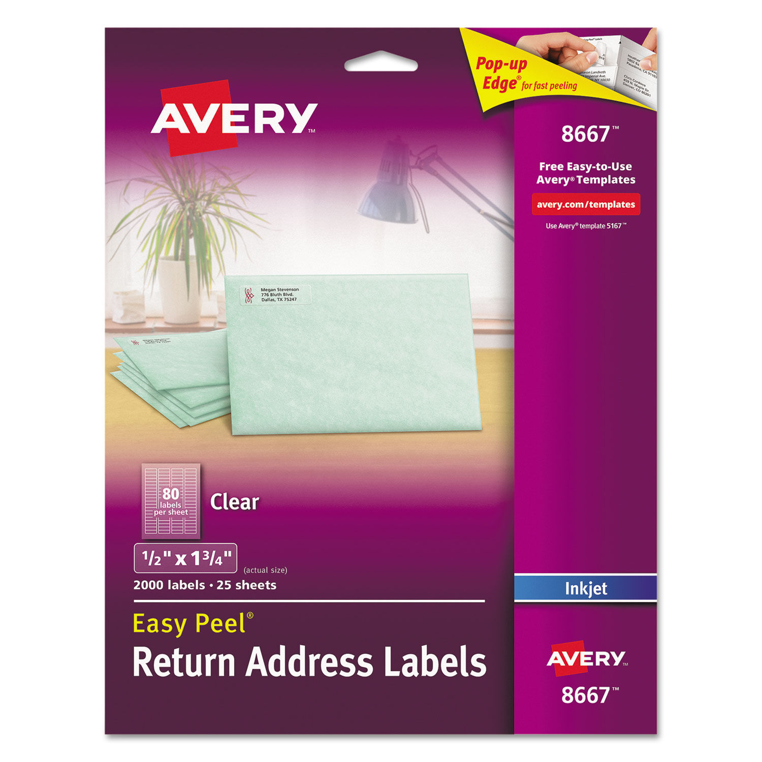 Avery Printable Sticker Paper For Laser Inkjet Printers 8.5 x 11 Glossy  Clear 7 Craft Paper Sheets - Office Depot