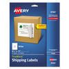 AVE8165 - Shipping Labels with TrueBlock Technology, Inkjet Printers, 8.5 x 11, White, 25/Pack