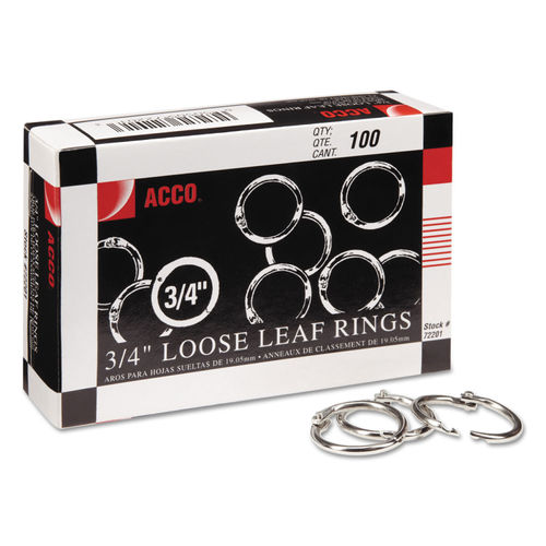 Office Depot Brand Book Rings 1 Silver Pack Of 100 - Office Depot