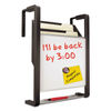 QRTOFD - Hanging File Pocket with Dry Erase Board, 3 Sections, Letter Size, 15" x 4", x 20", Black