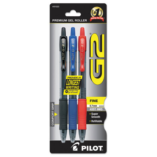 Pilot G2 Premium Retractable Gel Ink Pens, Fine Point, Single Pen, Pink