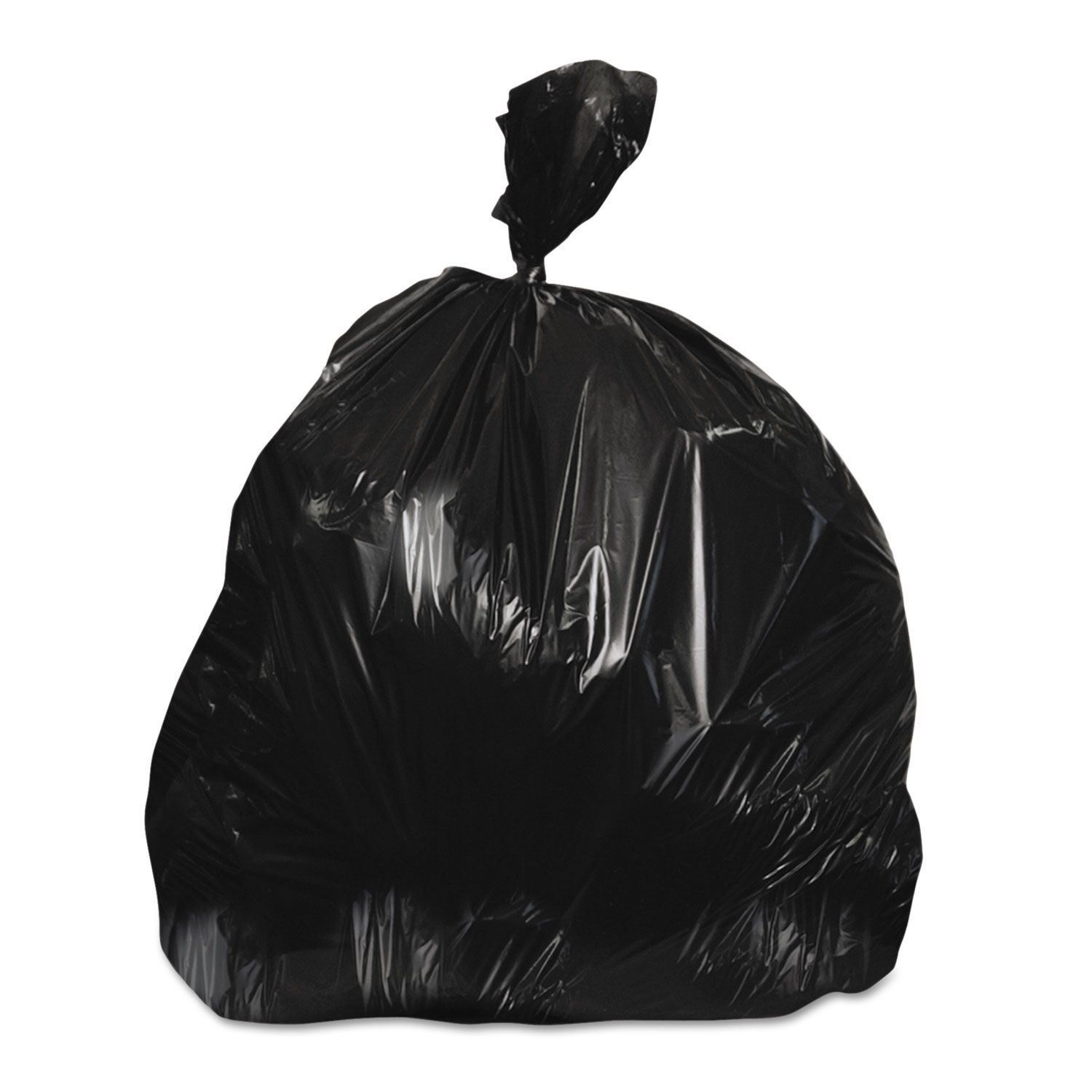 1.2mil 12-16 Gallon Black Trash Bags, 500-count