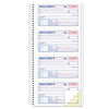 TOP4161 - Spiralbound Money and Rent Receipt Book, Two-Part Carbonless, 4.75 x 2.75, 4 Forms/Sheet, 200 Forms Total