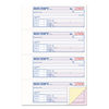 TOP46808 - Money and Rent Receipt Book, Account + Payment Sections, Three-Part Carbonless, 7.13 x 2.75, 4 Forms/Sheet, 100 Forms Total