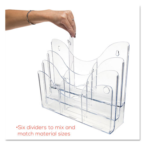 3-Tier Document Organizer w/6 Removable Dividers by deflecto® DEF47631