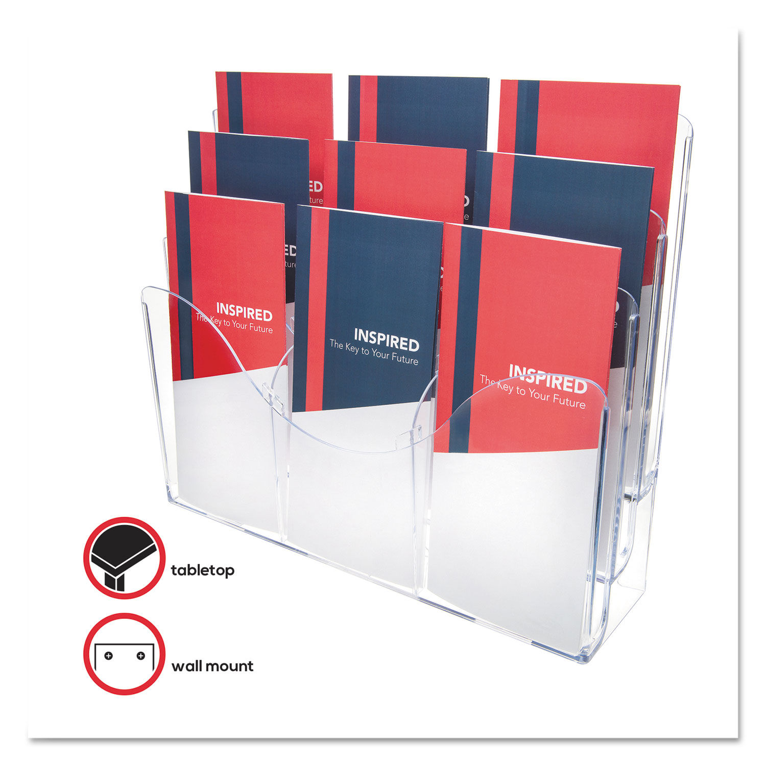 3-Tier Document Organizer w/6 Removable Dividers by deflecto® DEF47631