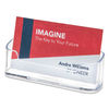 DEF70101 - Horizontal Business Card Holder, Holds 50 Cards, 3.88 x 1.38 x 1.81, Plastic, Clear