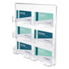 DEF70601 - 6-Pocket Business Card Holder, Holds 480 Cards, 8.5 x 1.63 x 9.75, Plastic, Clear