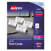 AVE5302 - Small Tent Card, White, 2 x 3.5, 4 Cards/Sheet, 40 Sheets/Pack