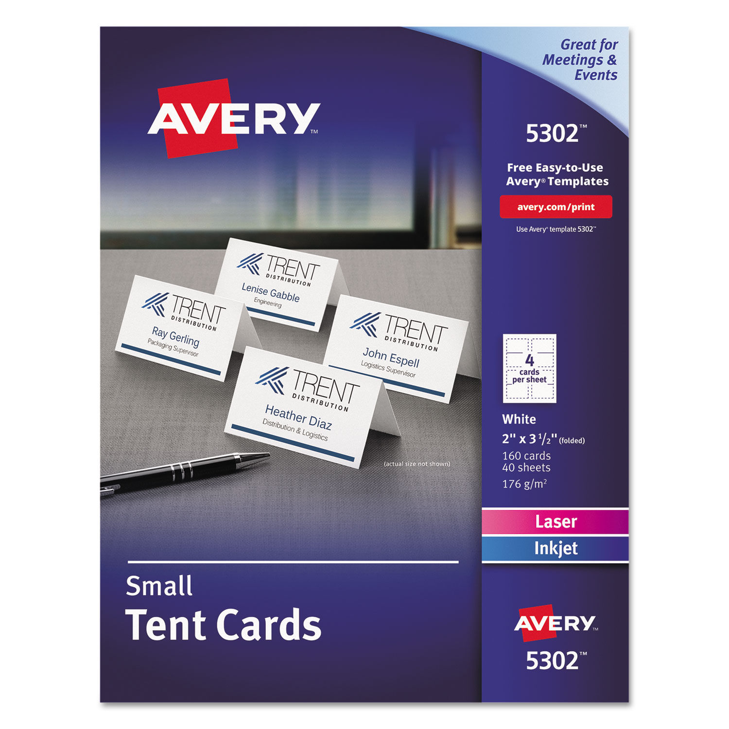 Small Tent Card By Avery AVE5302 OnTimeSupplies