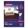 AVE5315 - Note Cards with Matching Envelopes, Laser, 80 lb, 4.25 x 5.5, Uncoated White, 60 Cards, 2 Cards/Sheet, 30 Sheets/Pack