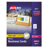 AVE5877 - Clean Edge Business Cards, Laser, 2 x 3.5, White, 400 Cards, 10 Cards/Sheet, 40 Sheets/Box