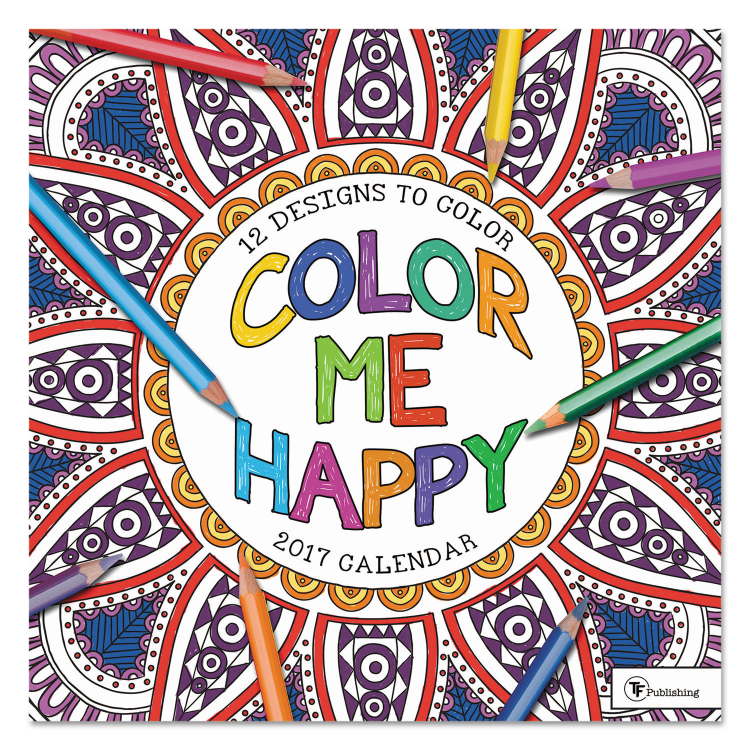 Color Me Happy Wall Calendar by TF Publishing TFB1018