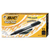 BICSCSF11BK - Soft Feel Ballpoint Pen, Retractable, Fine 0.8 mm, Black Ink, Black Barrel, Dozen