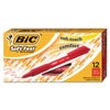 BICSCSM11RD - Soft Feel Ballpoint Pen, Retractable, Medium 1 mm, Red Ink, Red Barrel, Dozen