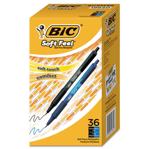 BIC 4-Color Ballpoint Retractable Pen, Assorted Ink, Medium, Pack of 12